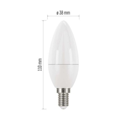 LED žiarovka Classic sviečka / E14 / 7,3 W (60 W) / 806 lm / teplá biela