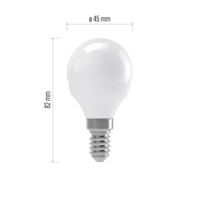 LED žárovka Classic Mini Globe / E14 / 4,1 W (32 W) / 350 lm / neutrální bílá