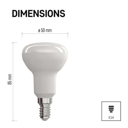 LED žárovka Classic R50 / E14 / 4 W (39 W) / 450 lm / neutrální bílá