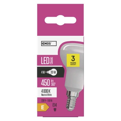 LED žárovka Classic R50 / E14 / 4 W (39 W) / 450 lm / neutrální bílá