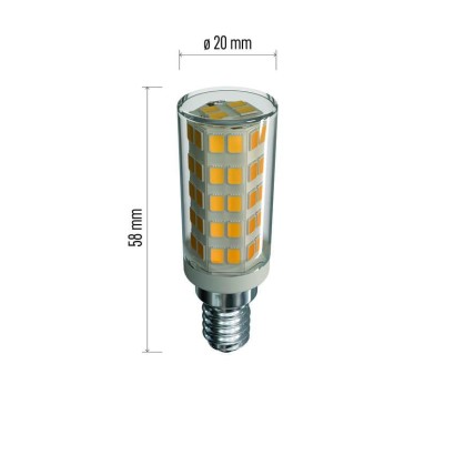 LED spuldze tvaika nosūcējam Classic JC / E14 / 4,5 W (40 W) / 465 lm / neitrāli balta