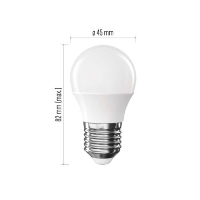LED žárovka Basic Mini Globe / E27 / 5,5 W (40 W) / 470 lm / neutrální bílá
