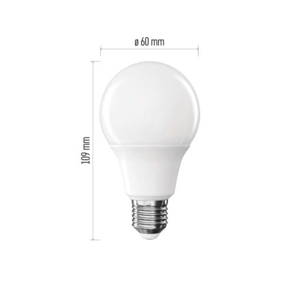 LED žárovka Classic A60 / E27 / 9,5 W (75 W) / 1055 lm / studená bílá