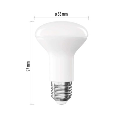 LED spuldze Classic R63 / E27 / 7 W  (60 W) / 806 lm / Neitrāli balta