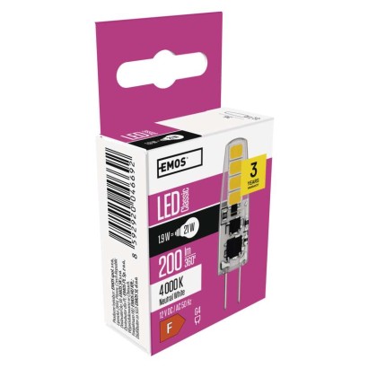 LED spuldze Classic JC / G4 / 1,9 W (21 W) / 200 lm / neitrāli balta
