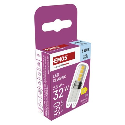 Żarówka LED Classic JC / G9 / 2,5 W (32 W) / 350 lm / zimna biel