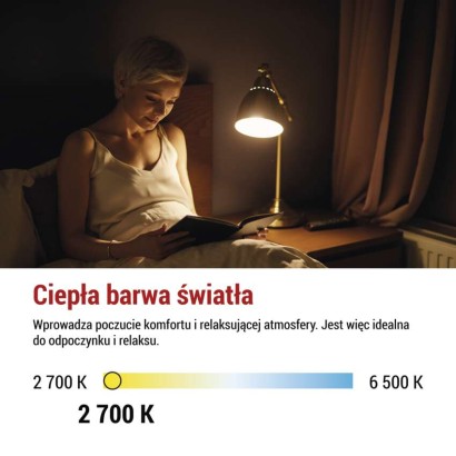 Żarówka LED Filament A60 / E27 / 3,4 W (40 W) / 470 lm / 470 lm / ciepła biel