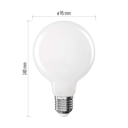 LED žárovka Filament G95 / E27 / 7,8 W (75 W) / 1055 lm / teplá bílá