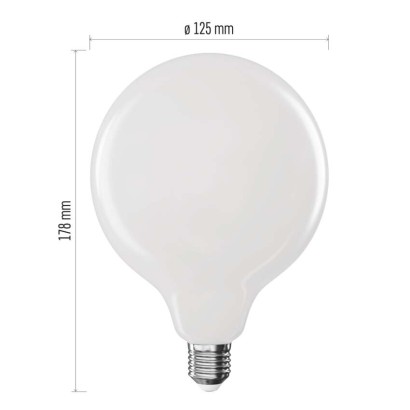LED izzó Filament G125 / E27 / 11 W (100 W) / 1521 lm / Meleg fehér