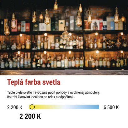 LED žiarovka Vintage ST64 / E27 / 4,5 W (40 W) / 420 lm / Teplá biela