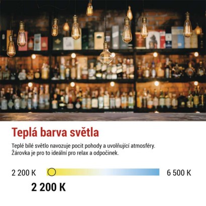 LED žárovka Vintage G125 / E27 / 4,5 W (40 W) / 420 lm / teplá bílá