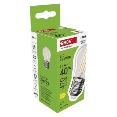 Żarówka LED Filament Mini Globe / E27 / 3,4 W (40 W) / 470 lm / neutralna biel