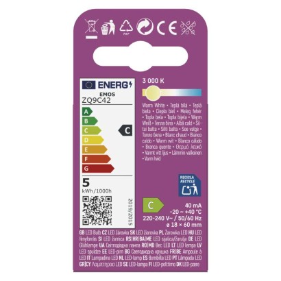 Żarówka LED Classic JC / G9 / 4,9W (60 W) / 806 lm / Ciepła biel