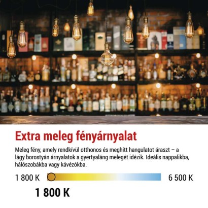 LED izzó DECO S123 / E27 / 3,5 W (14 W) / 130 lm / flame