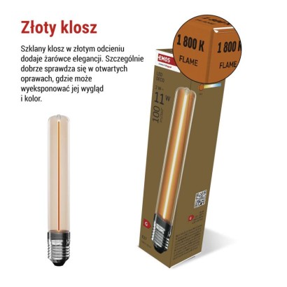 Żarówka LED DECO T30/ E27 / 2 W (11 W) / 100 lm / flame