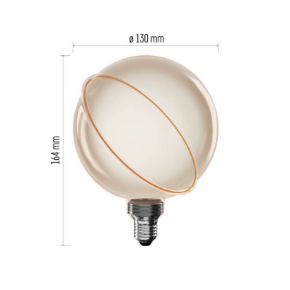 LED izzó DECO G130SRA / E27 / 4 W (22 W) / 220 lm / flame