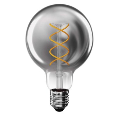 LED spuldze DECO SMOKED G95 / E27 / 4,5 W (19 W) / 180 lm / flame