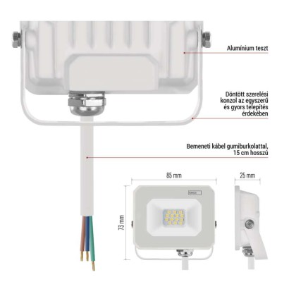 LED reflektor SIMPO 10 W természetes fehér
