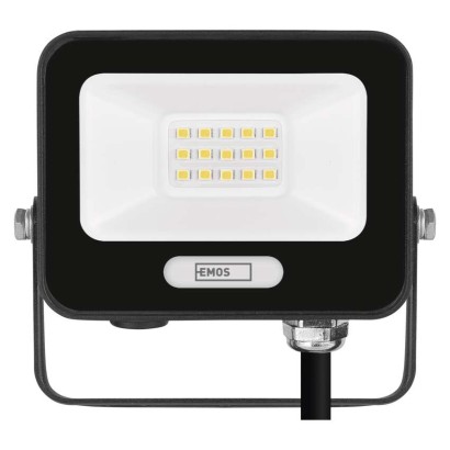 LED reflektor GLARO 10W, fekete, IP65, 1000 lm, természetes fehér