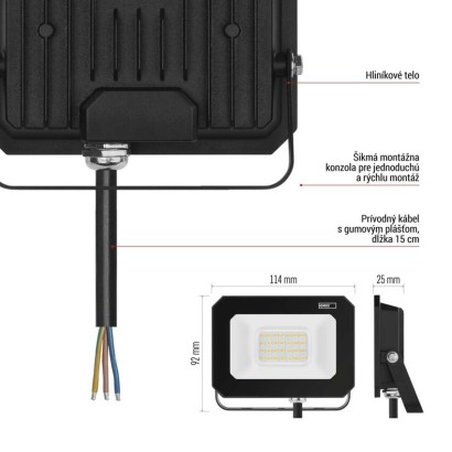 LED reflektor SIMPO 20 W természetes fehér
