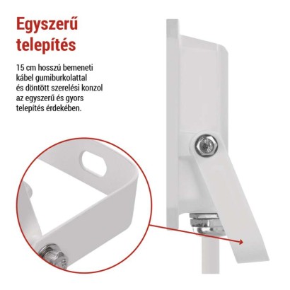 LED reflektor SIMPO 20W, fehér, IP65, 2000 lm, természetes fehér