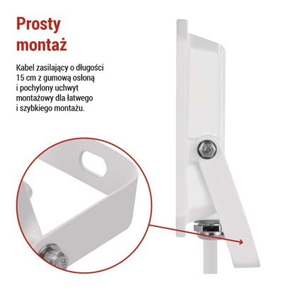 Naświetlacz LED SIMPO 30W, biały, neutralna biel