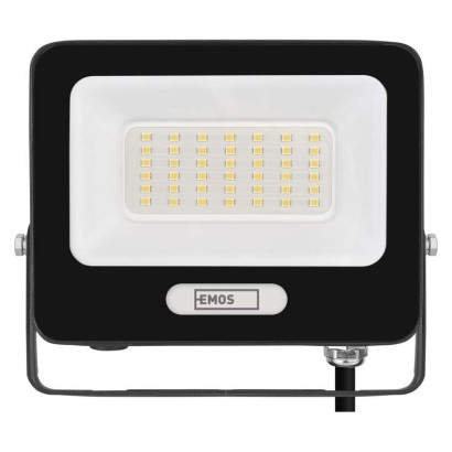 LED reflektor GLARO 30W, fekete, IP65, 3000 lm, természetes fehér
