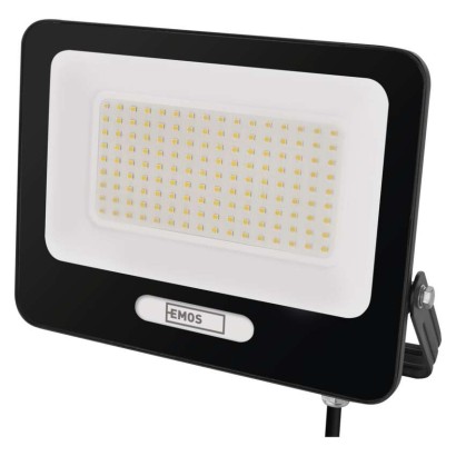 LED reflektor GLARO 100W, fekete, IP65, 10000 lm, természetes fehér