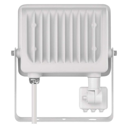 LED reflektor GLARO s pohybovým čidlom, 30 W, biely, IP54, 3000 lm, neutrálna biela