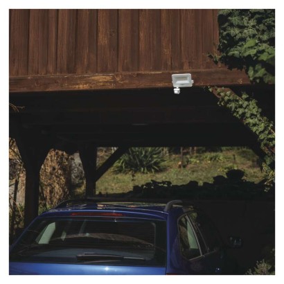 LED reflektor GLARO s pohybovým čidlom, 30 W, biely, IP54, 3000 lm, neutrálna biela