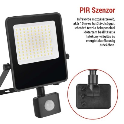 EMOS VISIO LED reflektor 50 W mozgásérzékelővel IP54 term. fehér