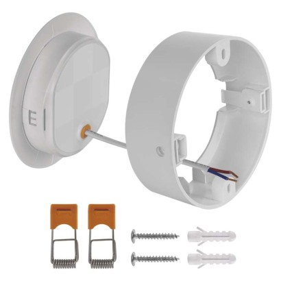 Panel LED natynkowy RUBIC 2w1, okrągły, biały, 9W, naturalna biel