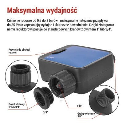 GoSmart Kontroler nawadniania, Bluetooth 5.0, 1 wyjście