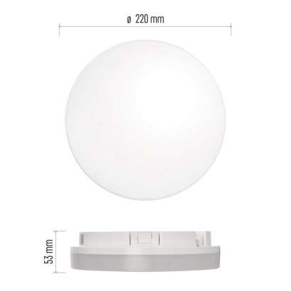 LED svítidlo s pohybovým čidlem TORI 22 cm, 15 W, neutrální bílá, IP54