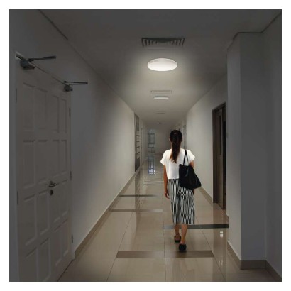 LED svítidlo s pohybovým čidlem TORI 22 cm, 15 W, neutrální bílá, IP54