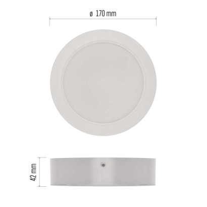 LED felületi lámpatest RUBIC, négyzet, fehér, 18W, természetes fehér