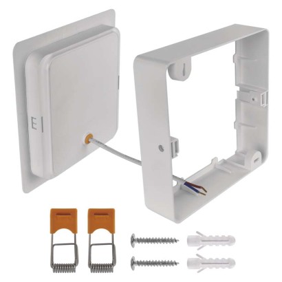 Panel LED natynkowy RUBIC 2w1, kwadrat, biały, 18W, naturalna biel