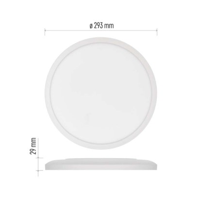 LED prisadené svietidlo FLORI okrúhle, biele, 18W, neutrálna biela