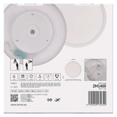 LED prisadené svietidlo FLORI okrúhle, biele, 18W, neutrálna biela