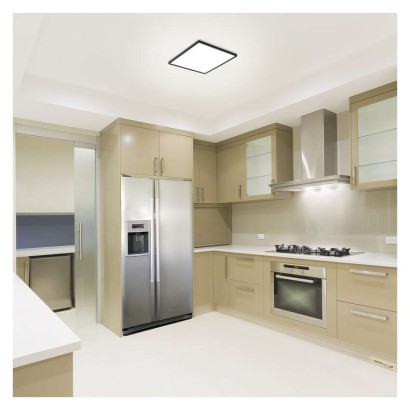 Oprawa LED FLORI kwadratowy, czarny, 18W, neutralna biel