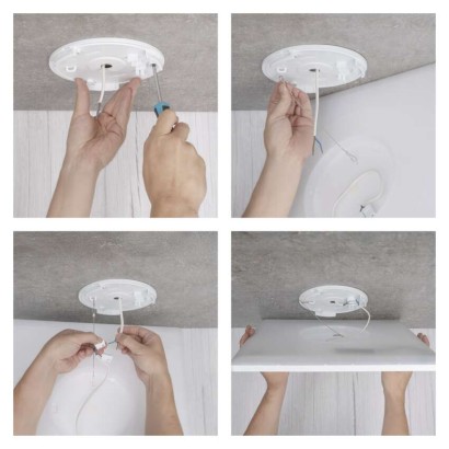 LED felületi lámpatest FLORI négyzet, fehér, 22W, semleges fehér