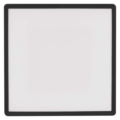 LED gaismeklis FLORI kvadrāts, melnā, 22W, neitrāli balts