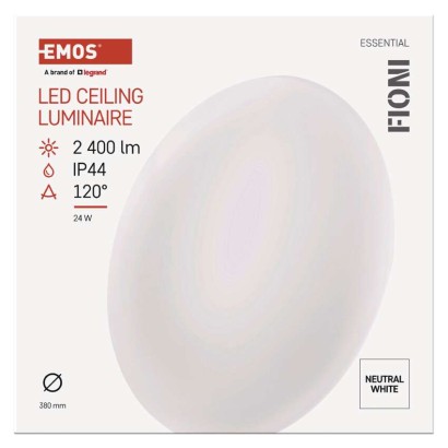 LED přisazené svítidlo FIONI, kruhové bílé 24W neutrální b., IP44