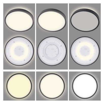 LED lampa DIONI melns, 17W, silti/neitrāli balta