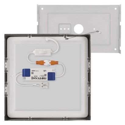 LED-valgusti NEXXO harjatud nikkel, 22,5 x 22,5 cm, 21 W, soe/neutraalne valge