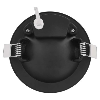 LED prožektors GERI melnā, apaļš, 6,5 W CCT