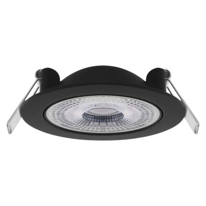 LED prožektors GERI melnā, apaļš, 6,5 W CCT