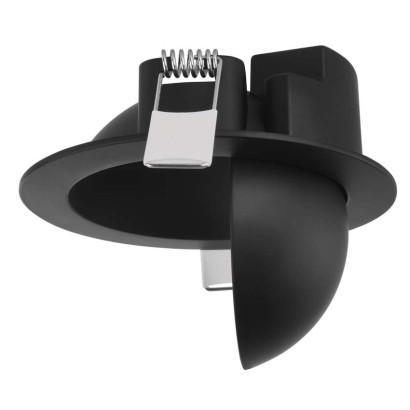 LED prožektors GERI melnā, apaļš, 6,5 W CCT