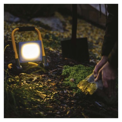 LED reflektor ILIO přenosný, 31 W, černý/žlutý, neutrální bílá