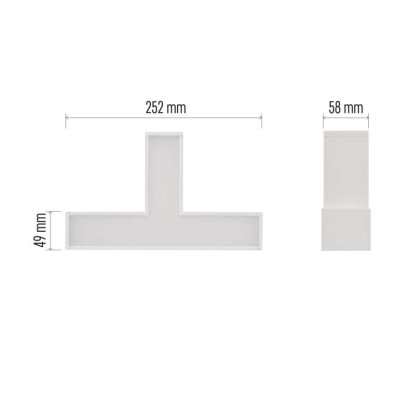 LED lineáris lámpatest ORTO TCON 12W, semleges fehér